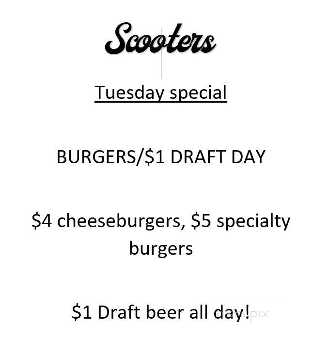 Scooter's Bar and Grill - Pennsville, NJ menu_pic