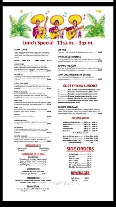 El Agave Grill - Lake Providence, LA menu_pic