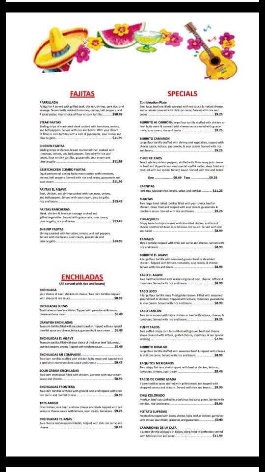 El Agave Grill - Lake Providence, LA menu_pic