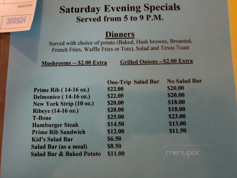 VAL Tavern - Valparaiso, NE menu_pic