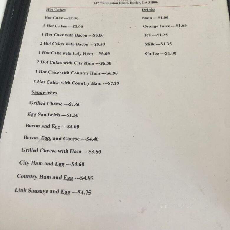 Ms Julia's - Butler, GA menu_pic