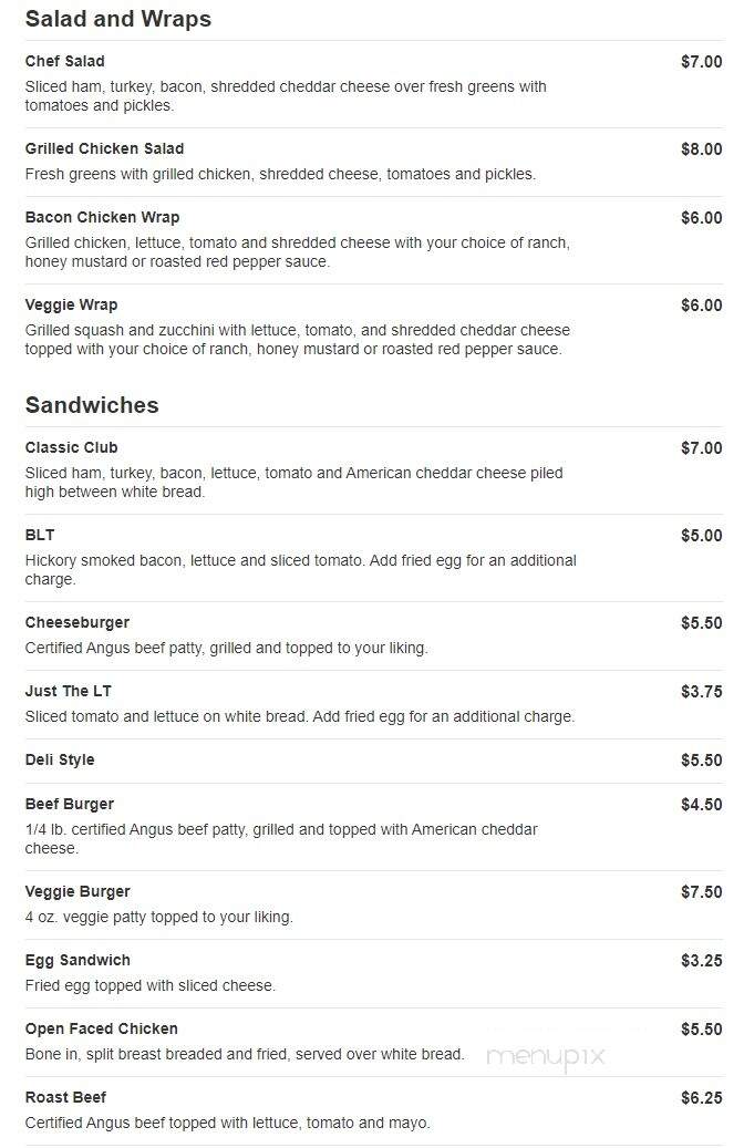 Cannon's Drive-In - Greer, SC menu_pic