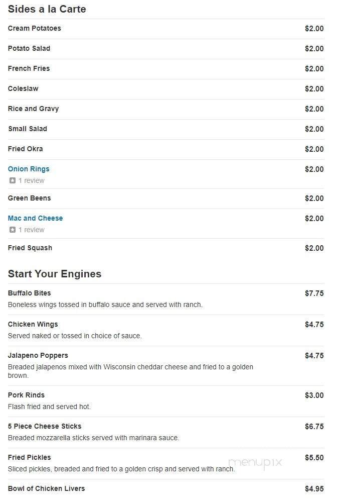 Cannon's Drive-In - Greer, SC menu_pic