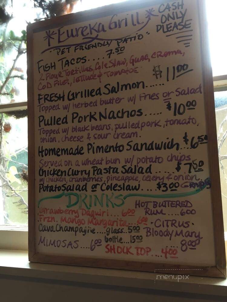 Eureka Grill - Eureka Springs, AR menu_pic