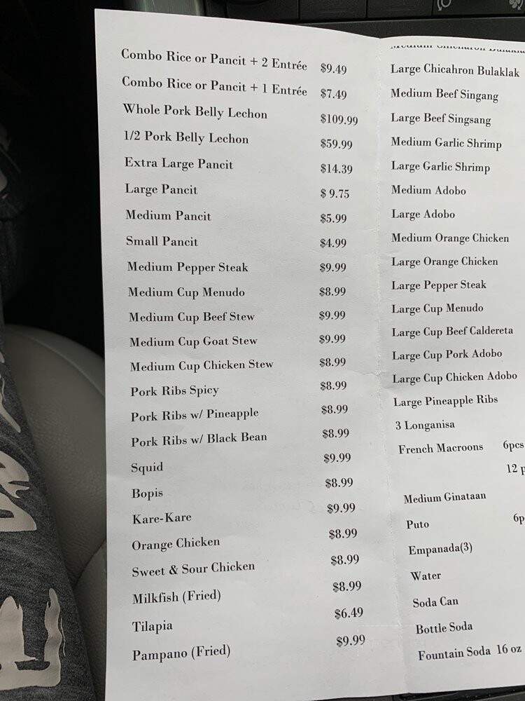 Zeny's Restaurant - Lemoore, CA menu_pic