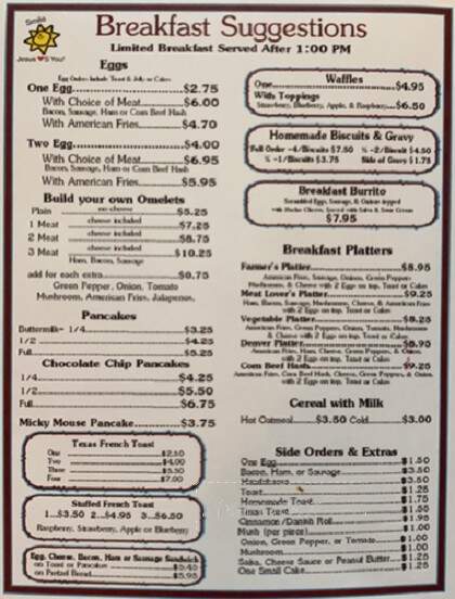 Marner's Six Mile Restaurant - Lagrange, IN menu_pic