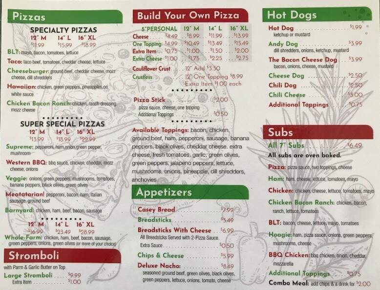 Pizza In Paris - Paris, MI menu_pic