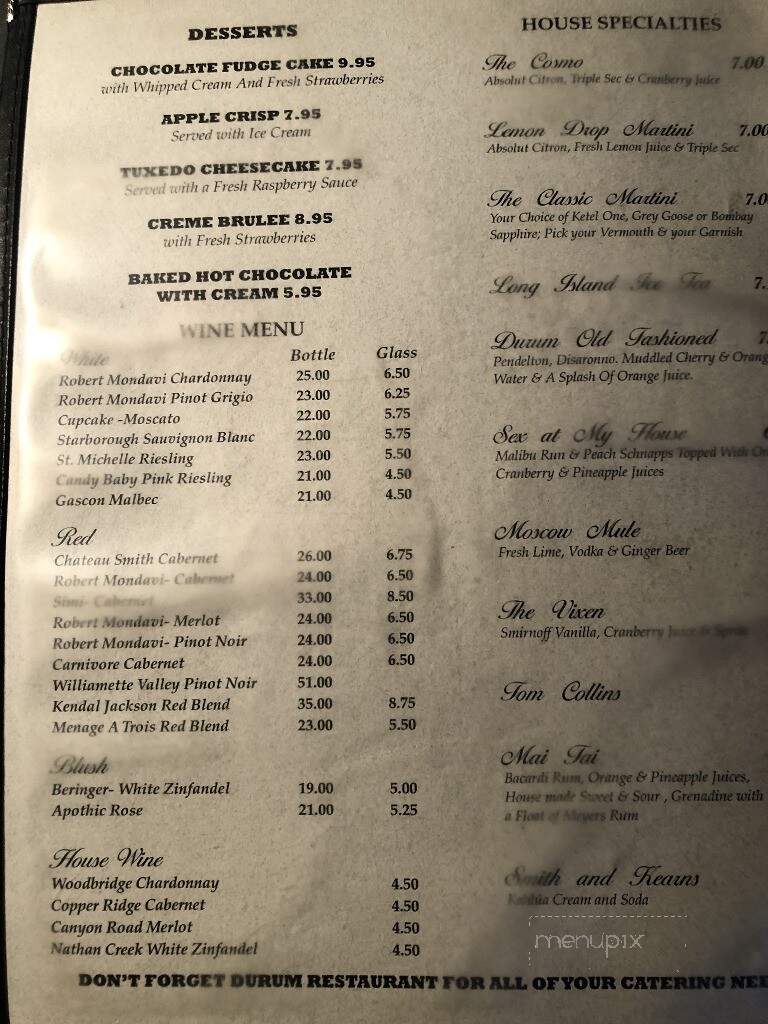 Durum Restaurant - Glasgow, MT menu_pic