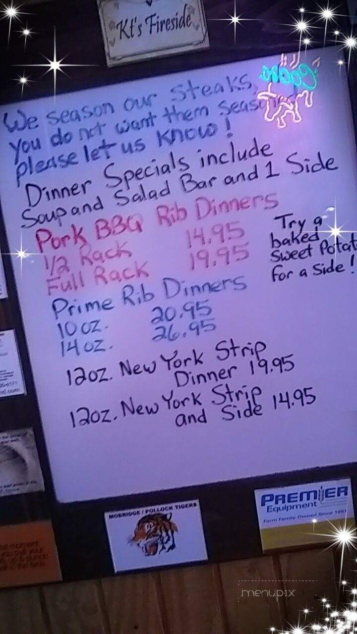 K T's Fireside Supper Club - Mobridge, SD menu_pic
