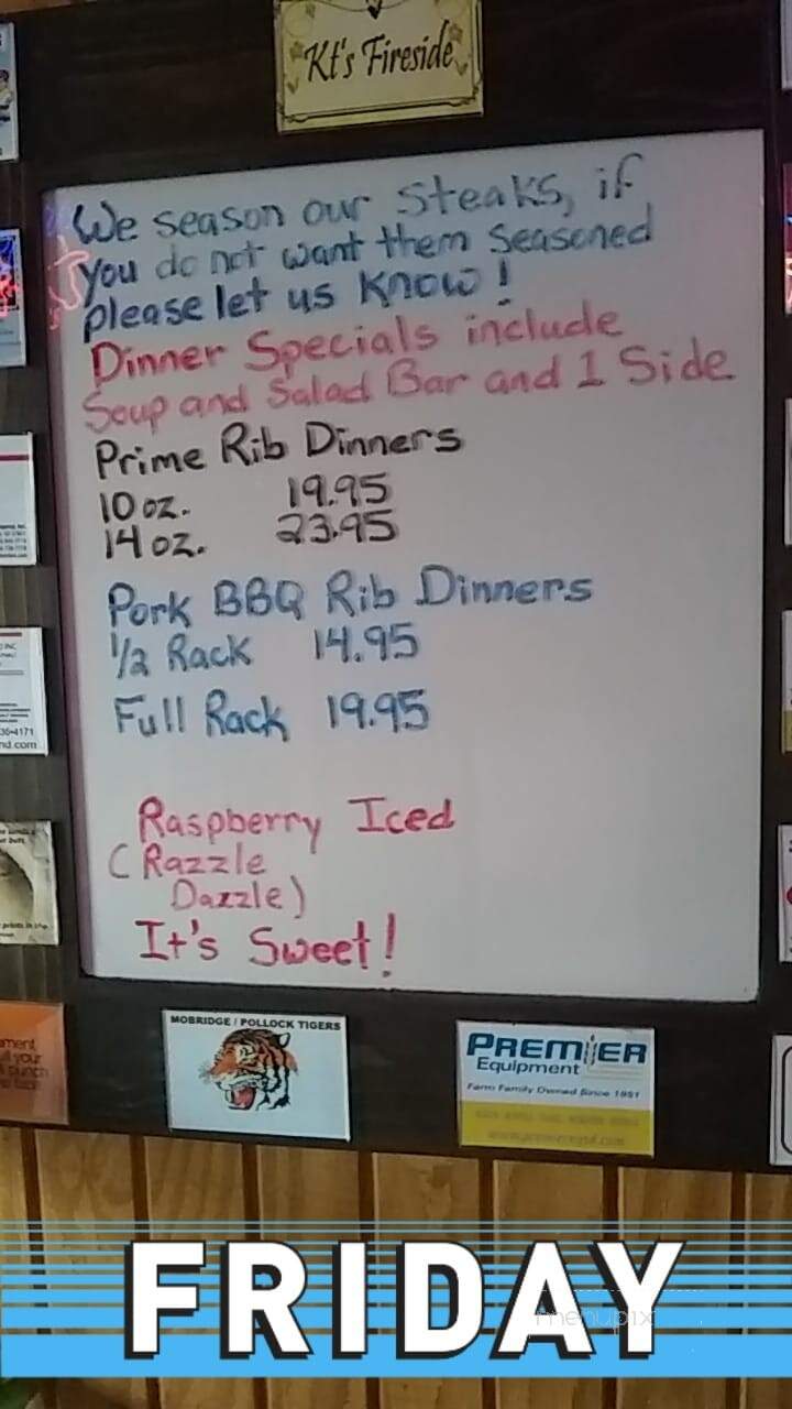 K T's Fireside Supper Club - Mobridge, SD menu_pic