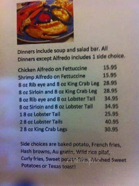 K T's Fireside Supper Club - Mobridge, SD menu_pic