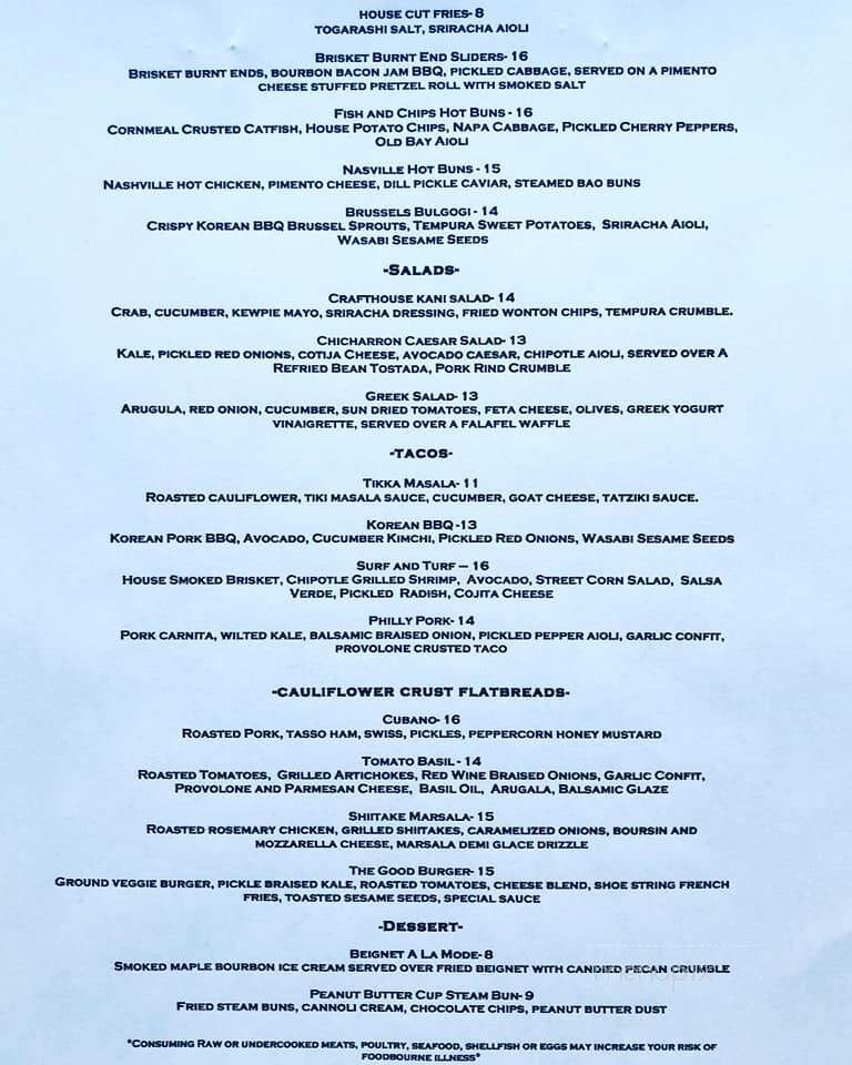 Notch Eight Craft House - Jim Thorpe, PA menu_pic