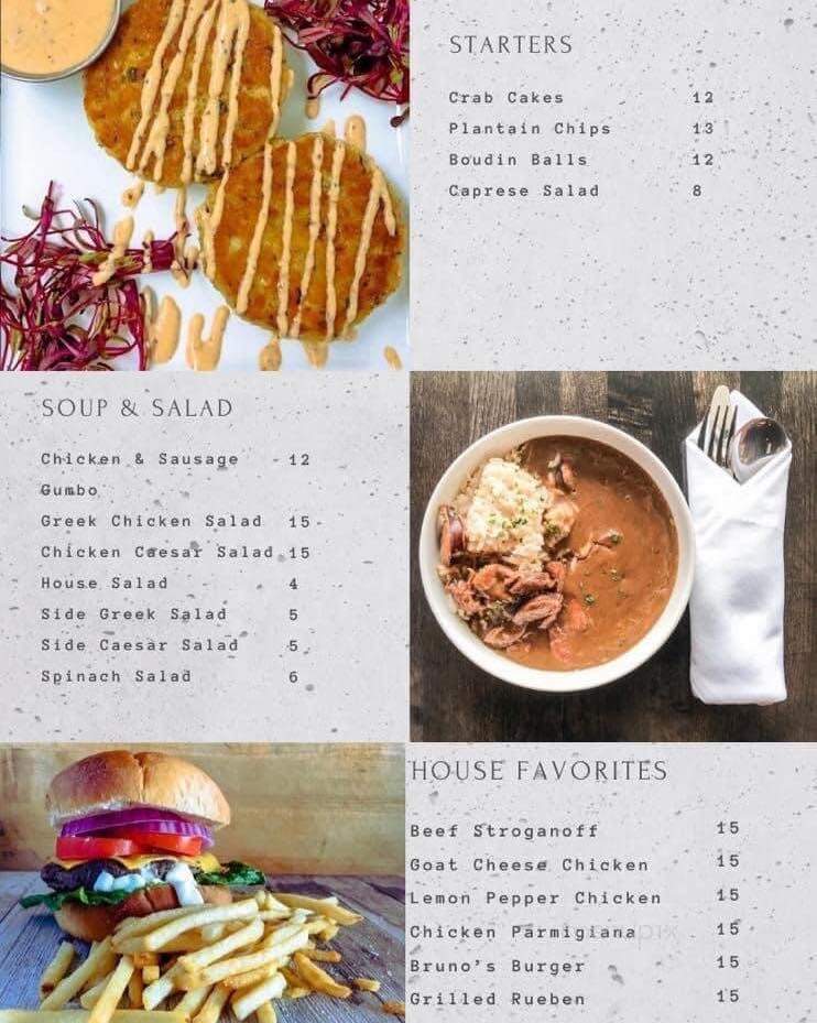 Bruno's Grill - Beaumont, TX menu_pic