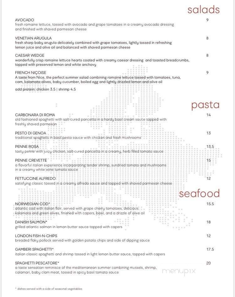 Europa Restaurant and Bar - San Antonio, TX menu_pic