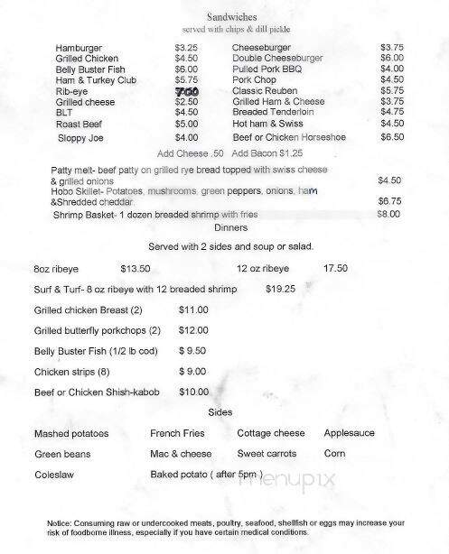 Breakers - Clinton, IL menu_pic
