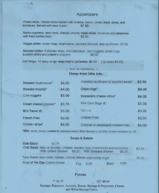Breakers - Clinton, IL menu_pic