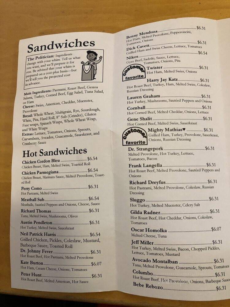 Pappa Charlie's Deli Sandwich - Williamstown, MA