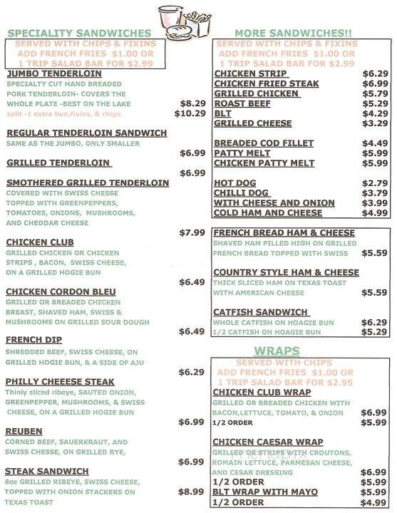 254 Cafe - Wheatland, MO menu_pic
