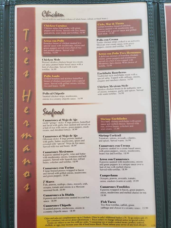 Tres Hermanos - Marysville, WA menu_pic
