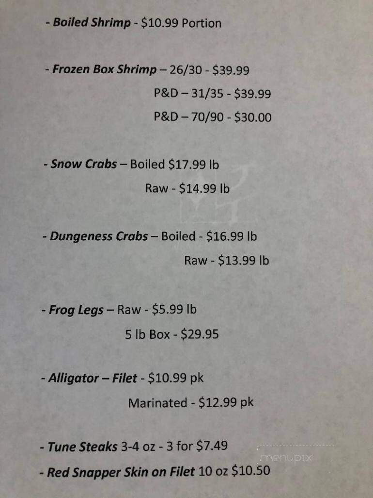 Luke's Boiling Point - Houma, LA menu_pic