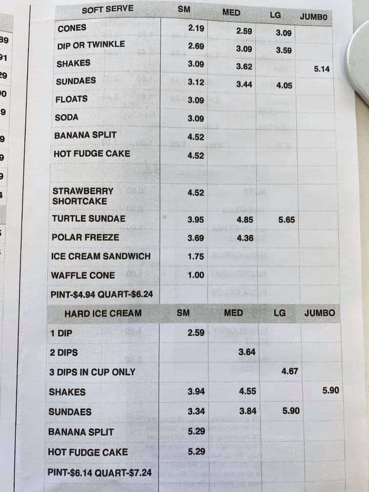 Jerry's Dairy Freezer - Parker City, IN menu_pic