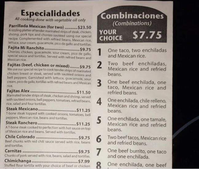 Mi Ranchito 2 - Bryant, AR menu_pic