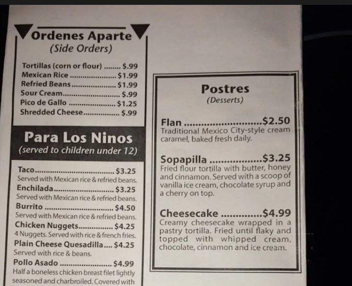 Mi Ranchito 2 - Bryant, AR menu_pic