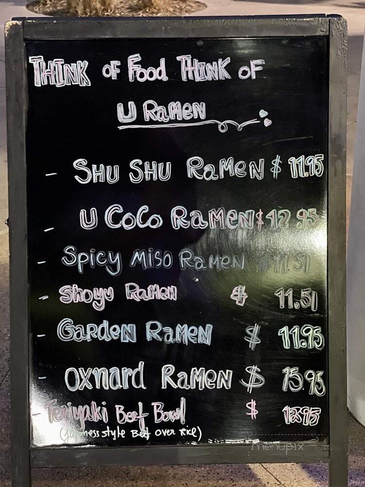 U Ramen - Oxnard, CA menu_pic