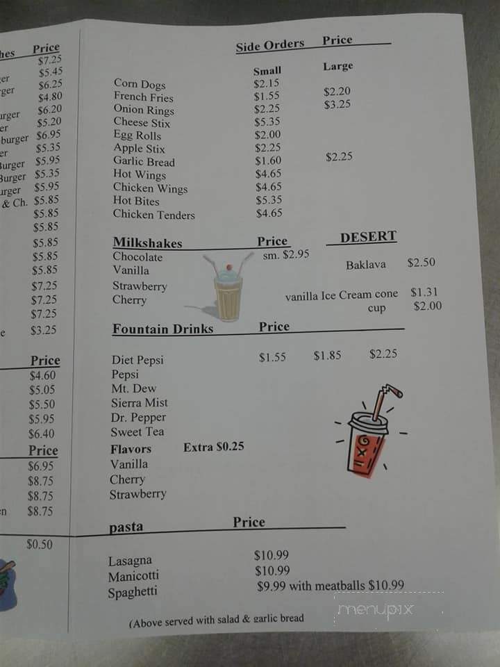 George's Take-Out - Smyrna, NC menu_pic