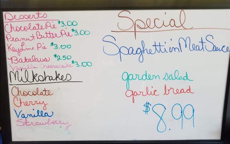 George's Take-Out - Smyrna, NC menu_pic