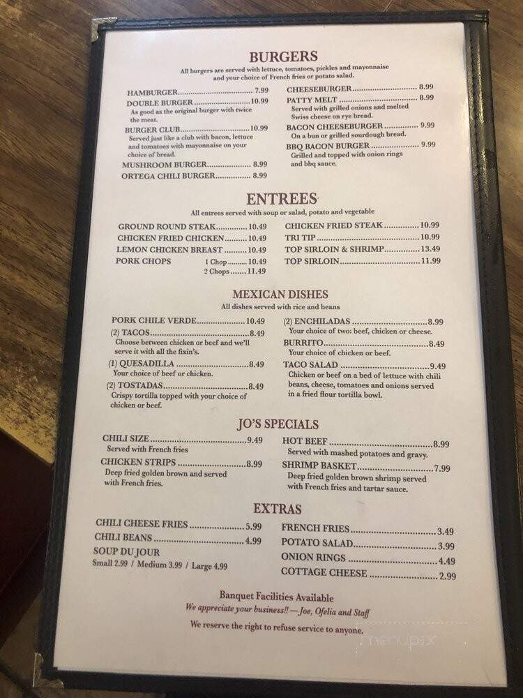 Jo's Restaurant - Taft, CA