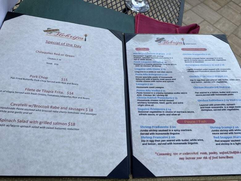 Alebrijes - Vineland, NJ menu_pic