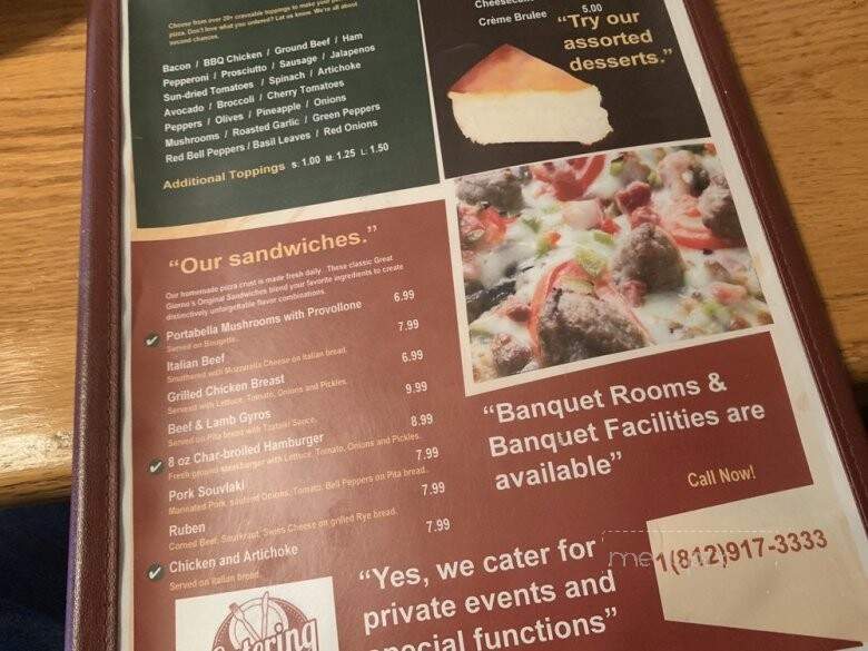 Great Giorno - Terre Haute, IN menu_pic