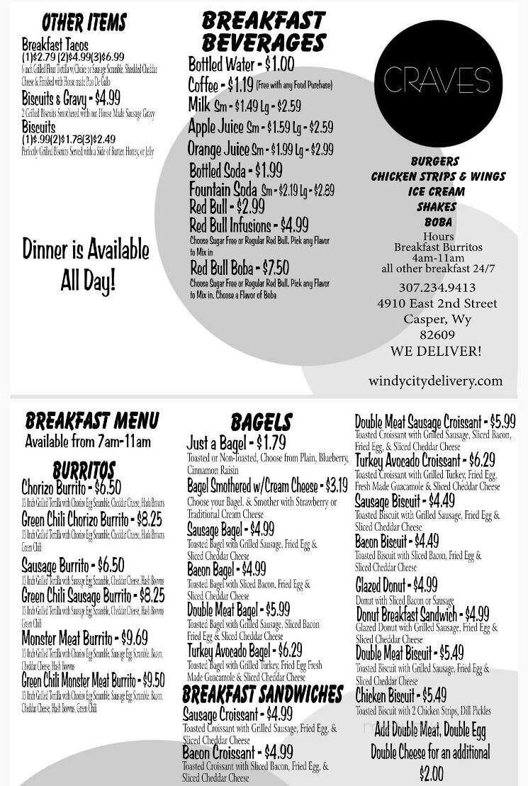 Craves - Casper, WY menu_pic