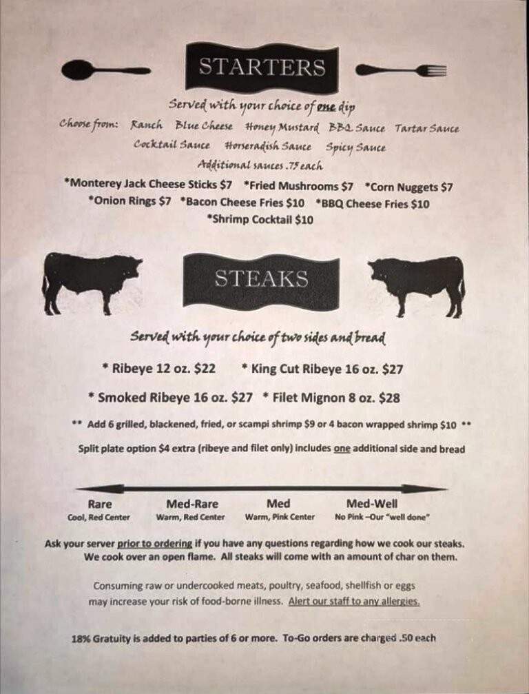 Ribeyes steak and seafood - Cornelia, GA menu_pic