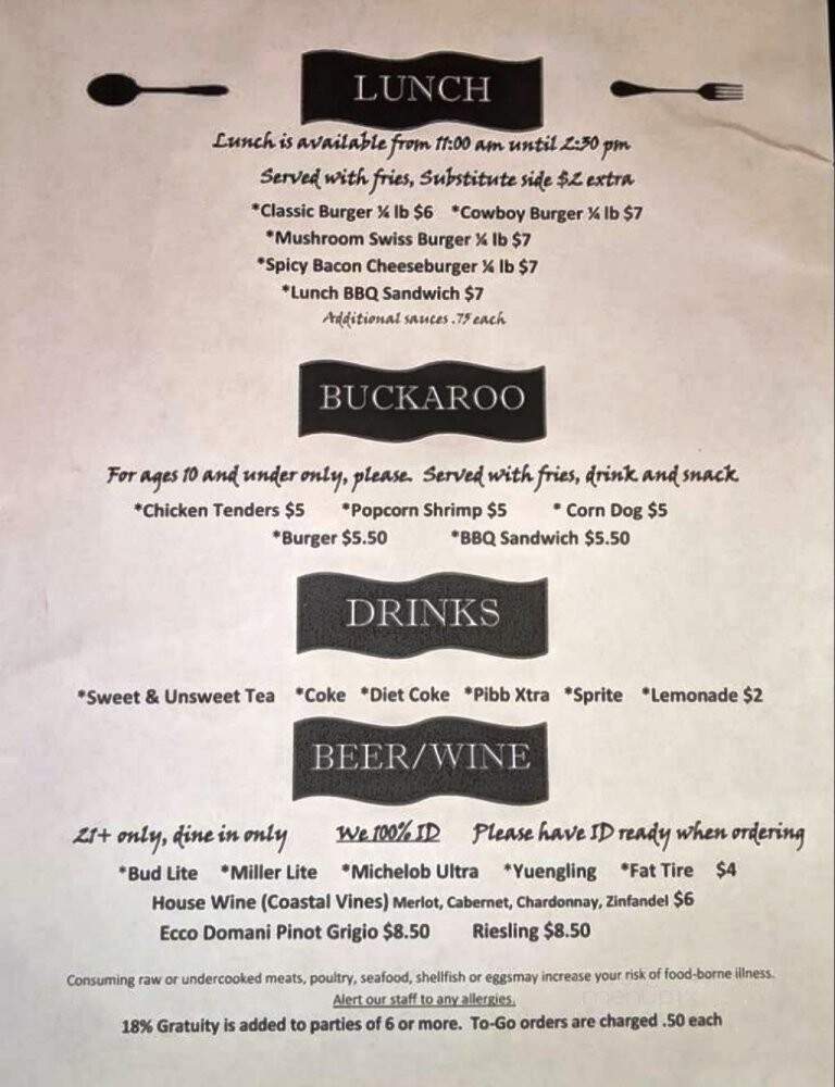 Ribeyes steak and seafood - Cornelia, GA menu_pic