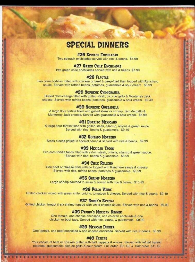 Pepino's - Okemah, OK menu_pic