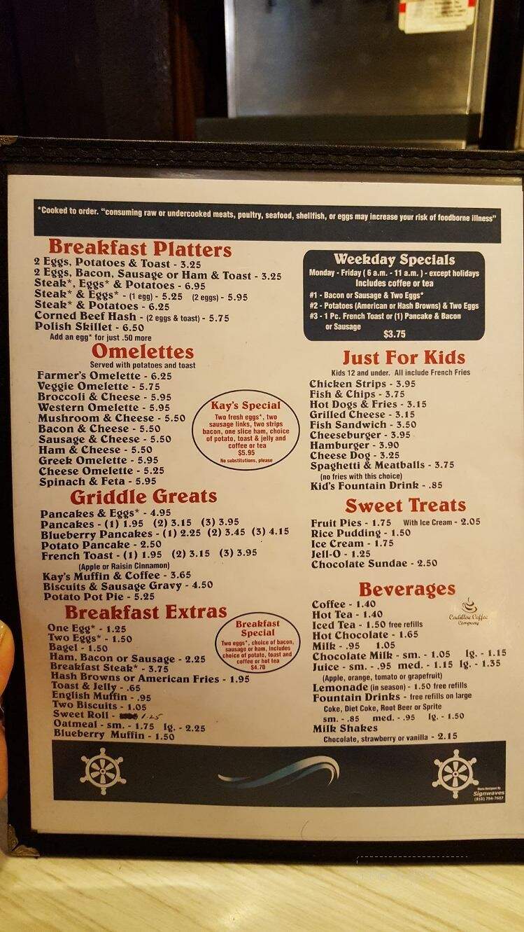 Kay Restaurant - Algonac, MI menu_pic