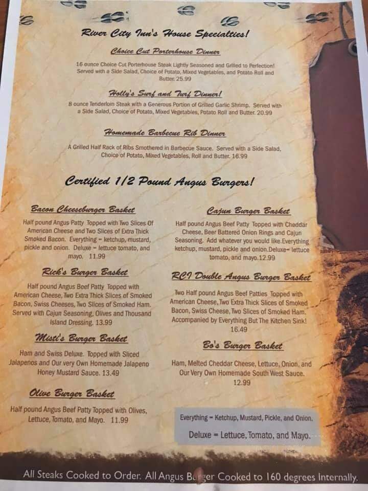 River City Inn - Branch, MI menu_pic