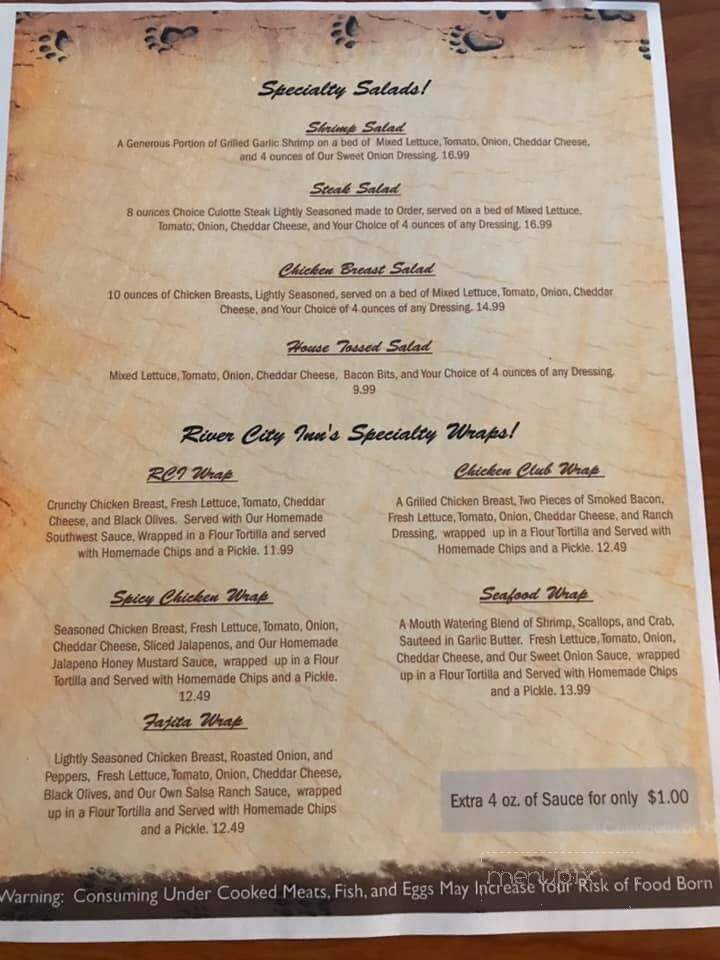 River City Inn - Branch, MI menu_pic