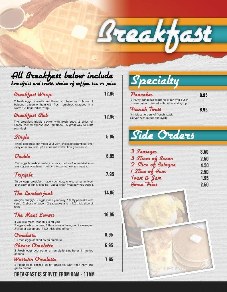 Bidule Restaurant - Kapuskasing, ON menu_pic