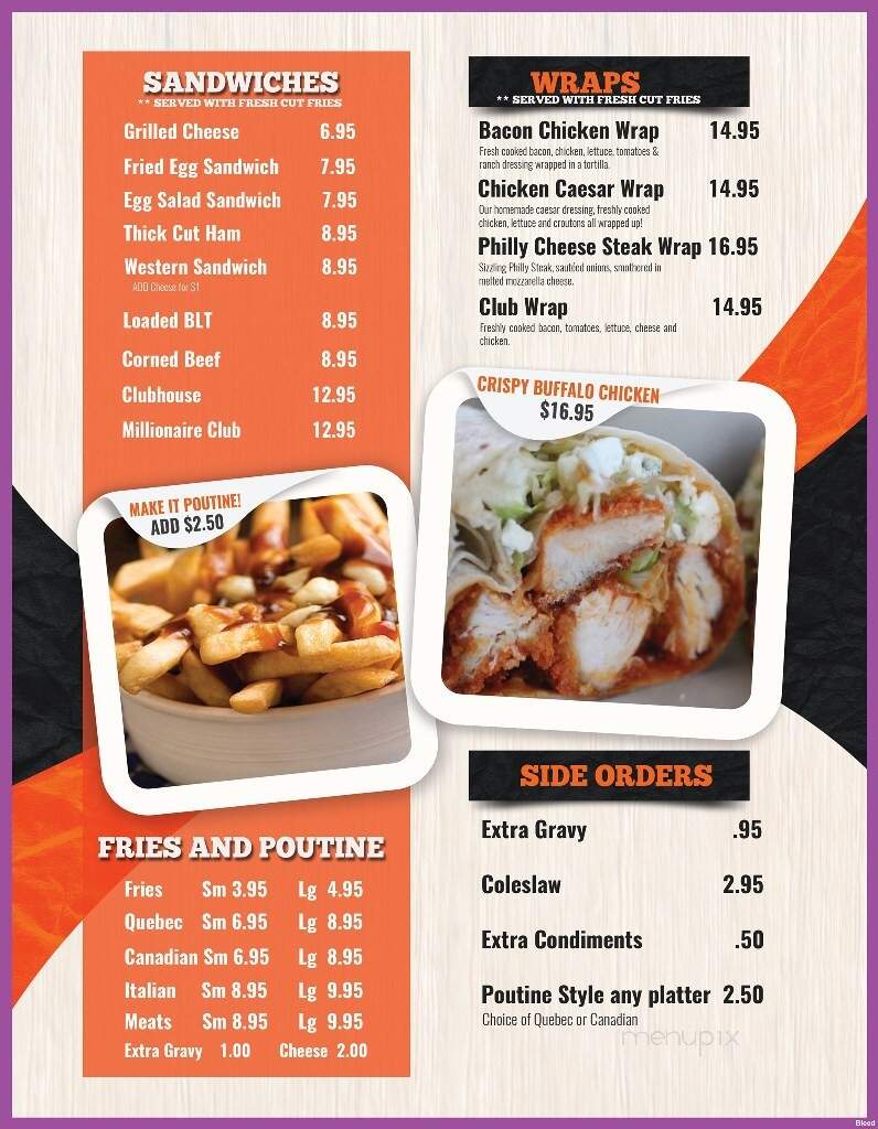 Bidule Restaurant - Kapuskasing, ON menu_pic