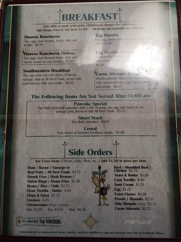 Barelas Coffee House - Albuquerque, NM menu_pic