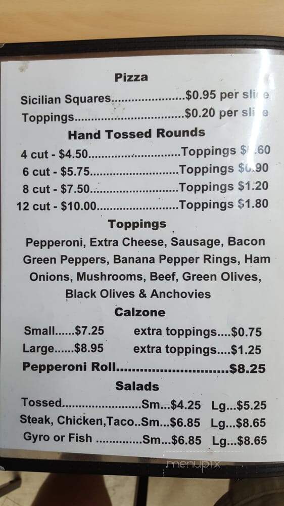 Center Pizza - Monaca, PA menu_pic