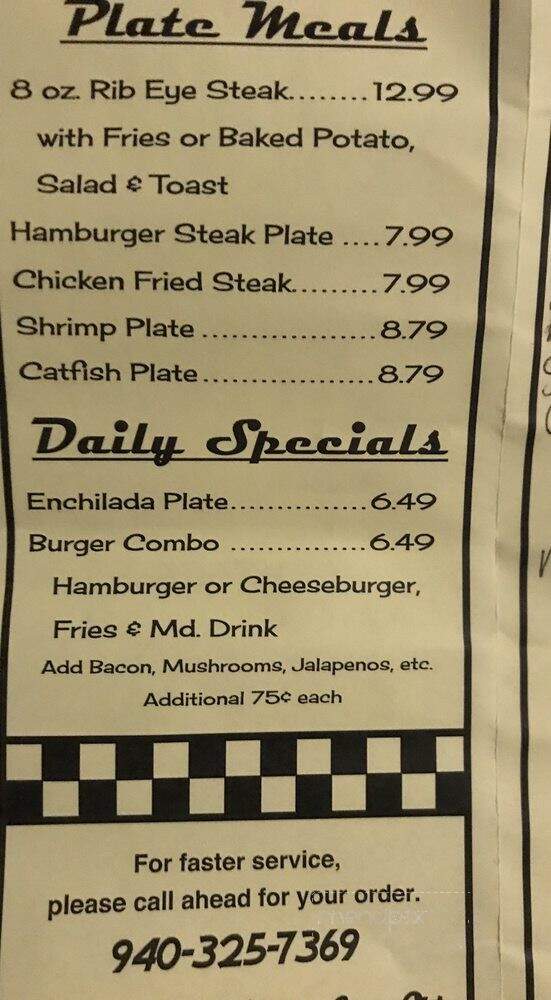 Jesse's Drive In - Mineral Wells, TX menu_pic