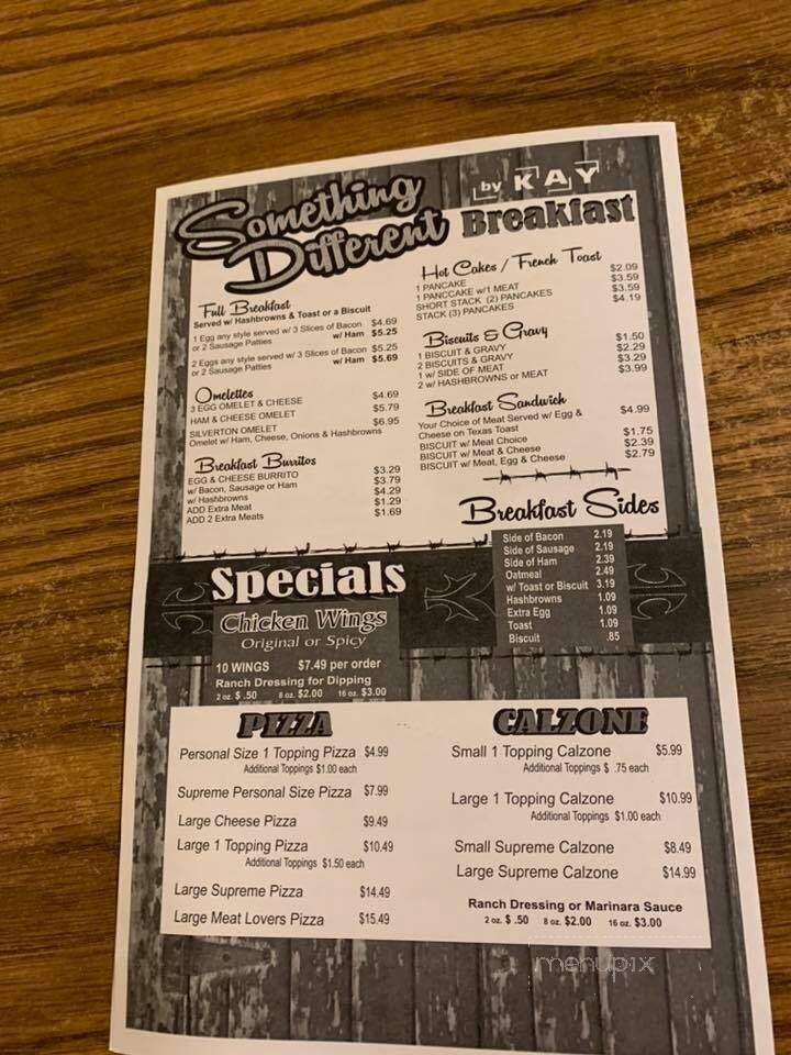 Something Different By Kay - Silverton, TX menu_pic