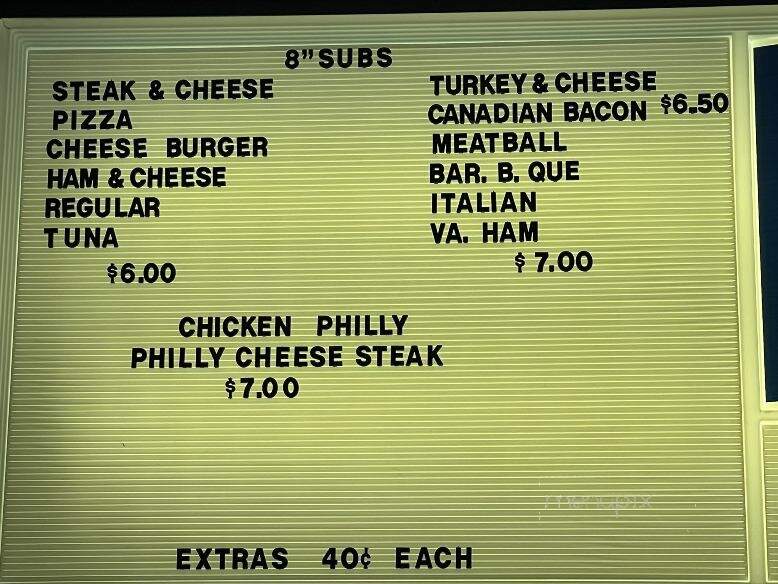 Mrs B's Pizza - Luray, VA menu_pic