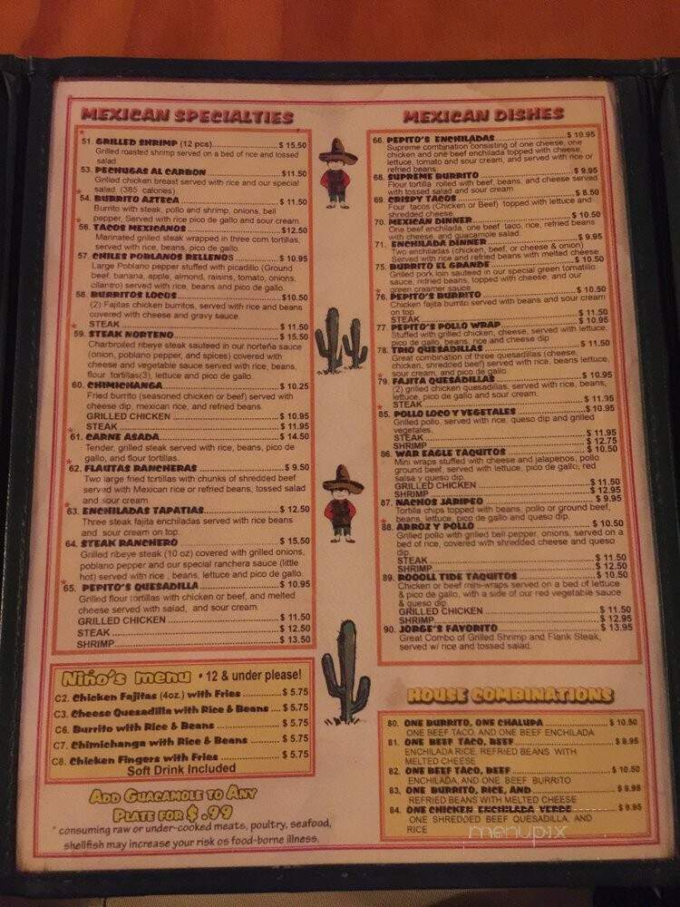 Pepito's Restaurant - Jasper, AL menu_pic