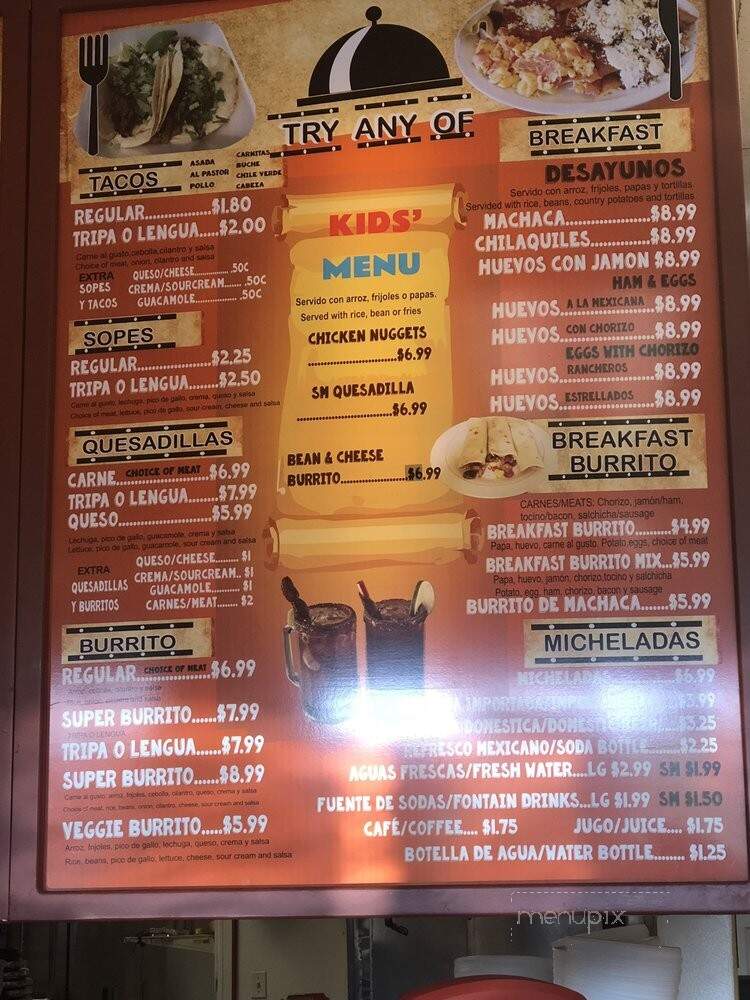 Tacos El Grullo - Lemoore, CA menu_pic
