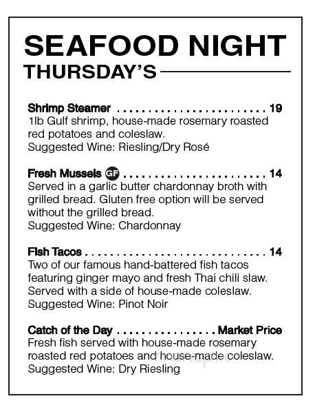 Seven Mountains Wine Bar & Stonefly Cafe - Reedsville, PA menu_pic